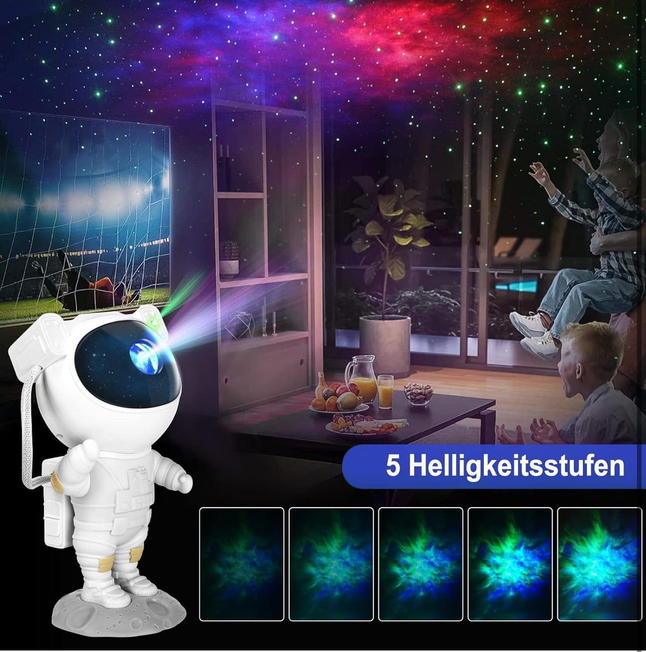 Astronauten LED Sternenhimmel Projektor mit Fernbedienung