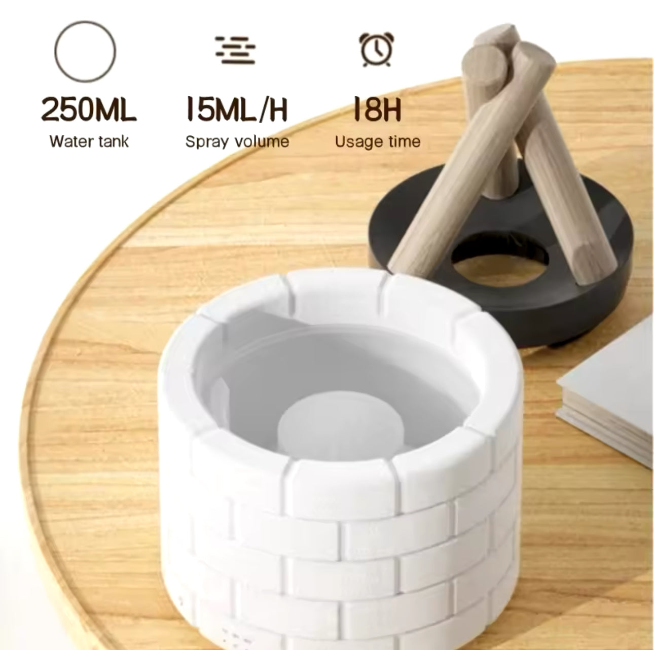 Lagerfeuer geformter Diffuser mit Fernbedienung | 18Std Duft