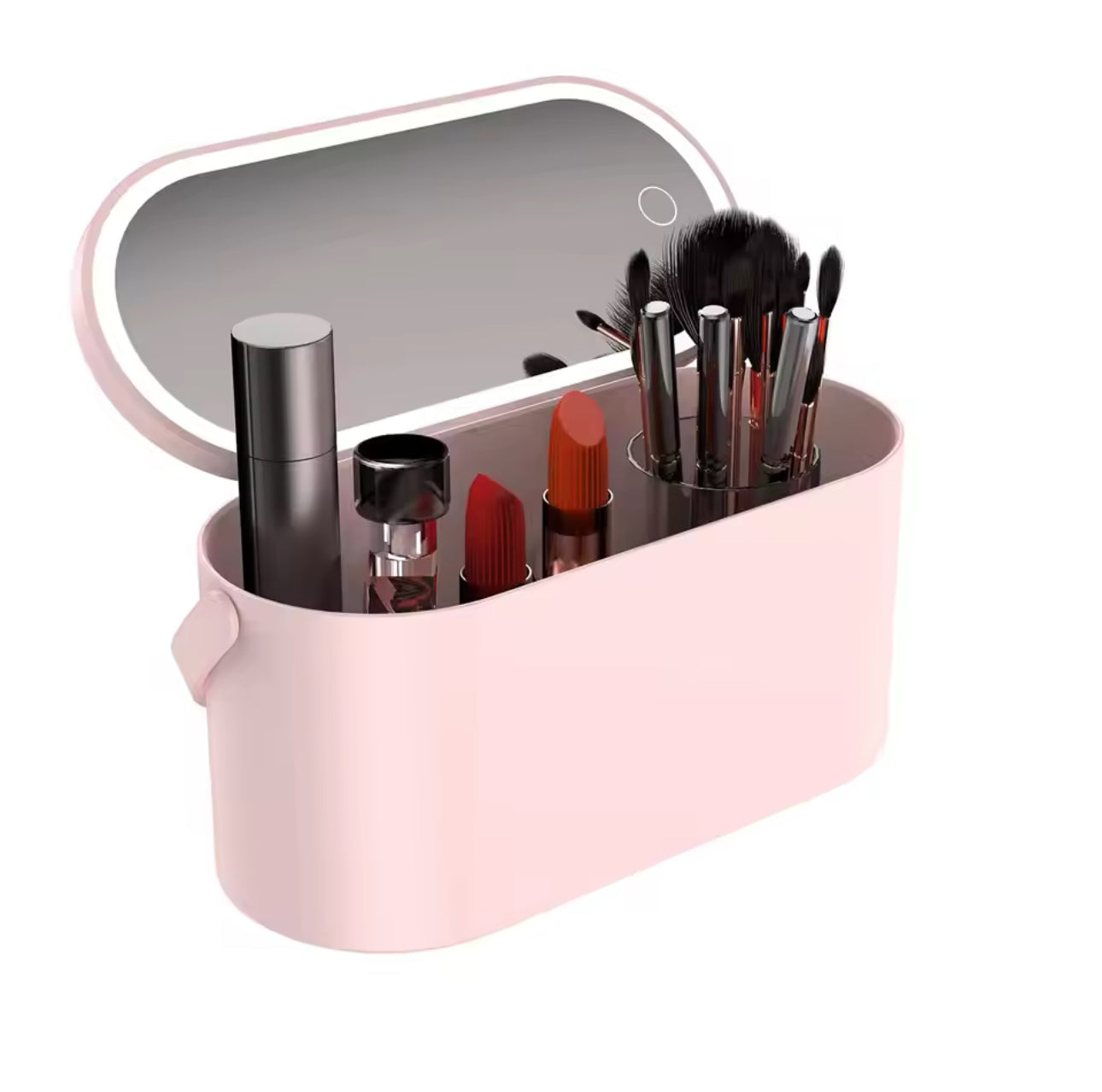 Make Up Organizer mit LED-Spiegel - Reise Kosmetiktasche - Einstellbare LED-Beleuchtung
