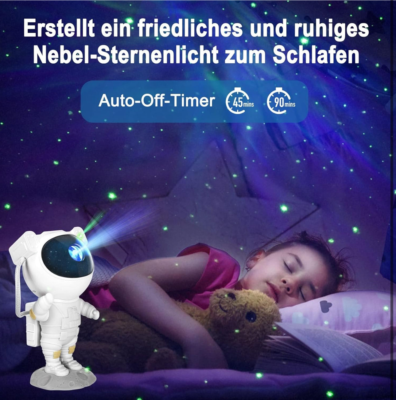 Astronauten LED Sternenhimmel Projektor mit Fernbedienung