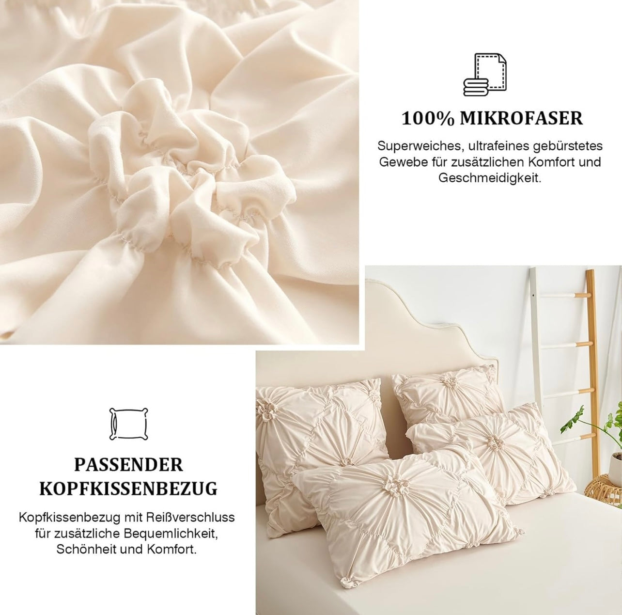 Bettbezug-Set, 3-tlg.