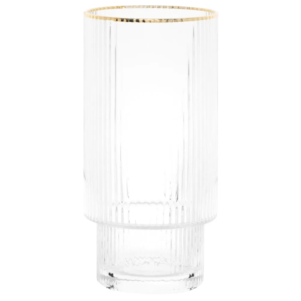 Riffle Glass Long Gold